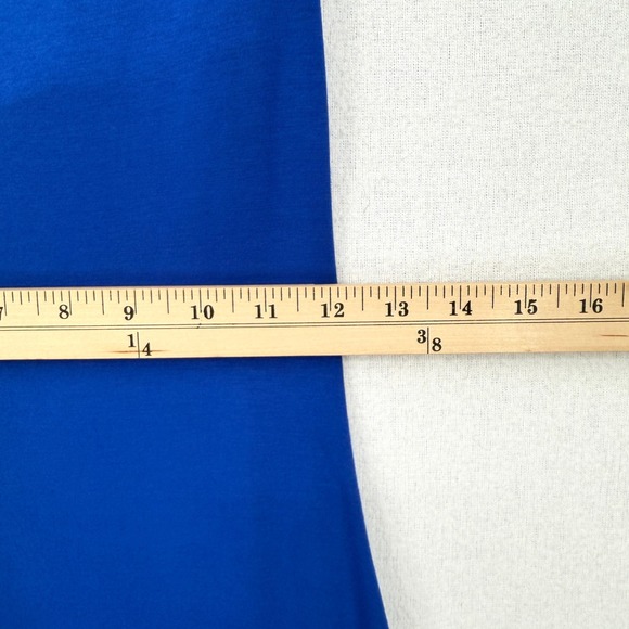 ENZA COSTA Jersey Midi Slip Dress Women XS Royal Blue Spaghetti Strap Luxury NEW - Picture 5 of 16